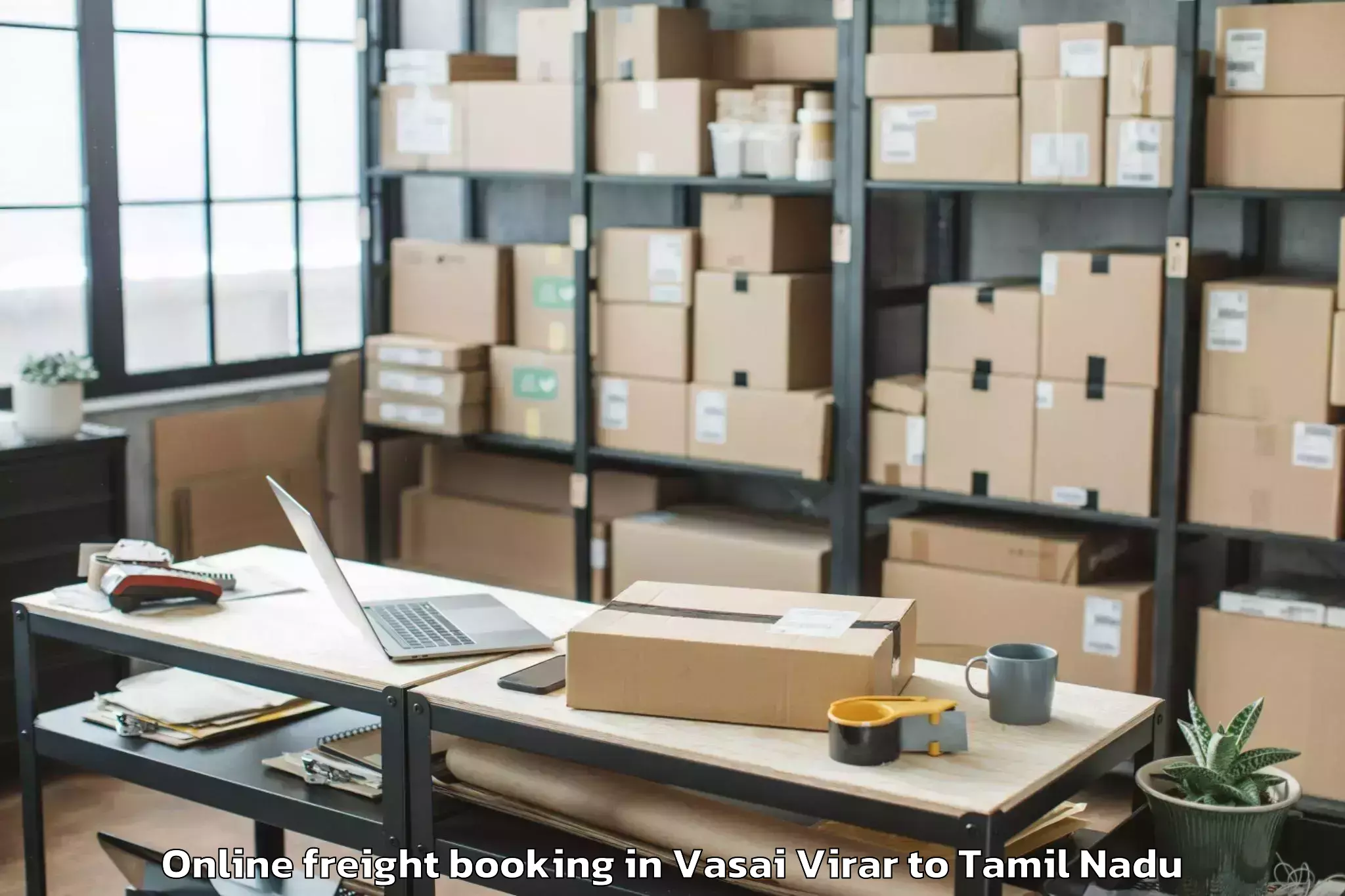 Affordable Vasai Virar to Perungudi Online Freight Booking